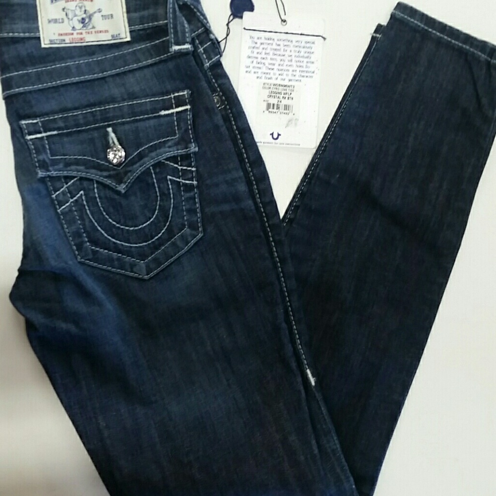 True Religion swarovski skinny jeans size 24
